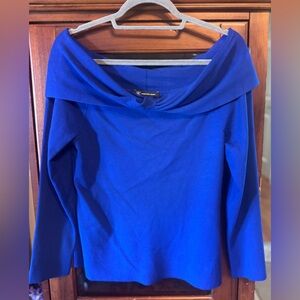 INC International Concepts NWT Cobalt Blue Knit Top size Large